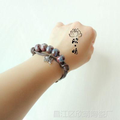 景德镇复古时尚陶瓷首饰 手工编织手链，民族风配饰尽显东方韵味